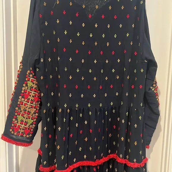 Handmade Ruffled Embroidered Dress - Picture 6 of 7